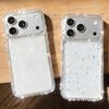Роскошный Блестящий Чехол-Бампер с Алмазами и Блестками для iPhone 17 Air 16 15 14 Plus 13 12 11 Pro Max Прозрачный Ударопрочный Мягкий Девичий Женский Чехол