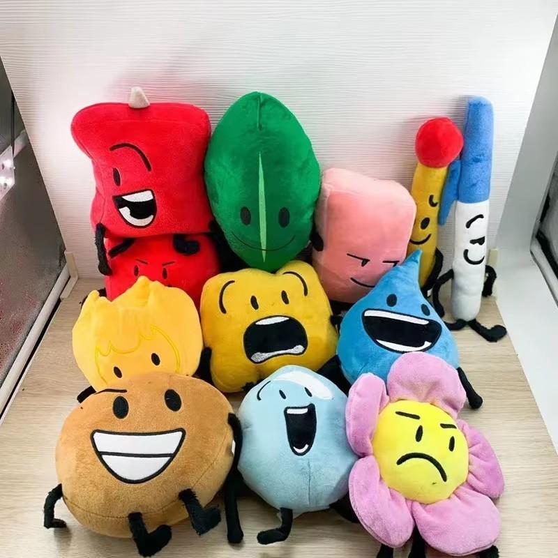 Новое поступление BFDI Битва за Остров Мечты Плюшевая Игрушка 70 Набитая Кукла Мягкое Животное X Номер Блинц Блок Маркер Степлер Картофель Фри