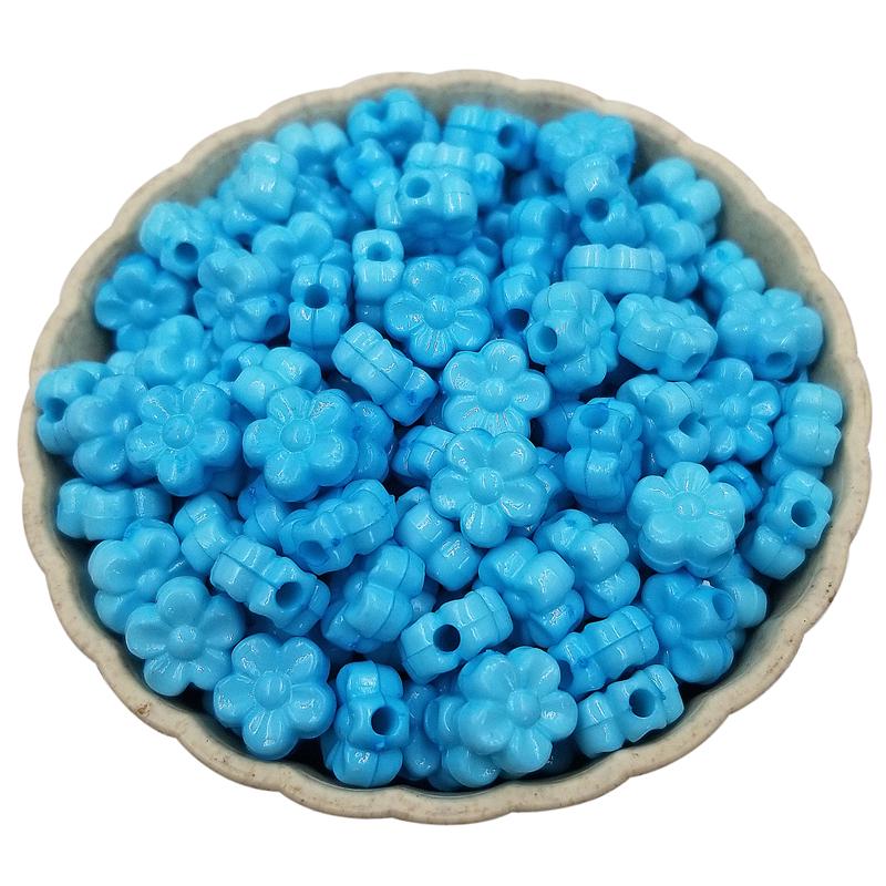 100 шт. 9 мм акриловые свободные бусины сплошной цвет DIY ювелирные аксессуары форма цветка ярких цветов ожерелье браслет кулон