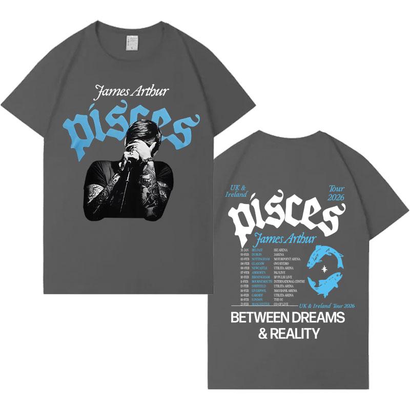 Singer James Arthur 2026 Gothic Album Graphic Tees Mens Y2K Clothes Aesthetic Oversized Comfort Short Sleeve TShirts Teenagers