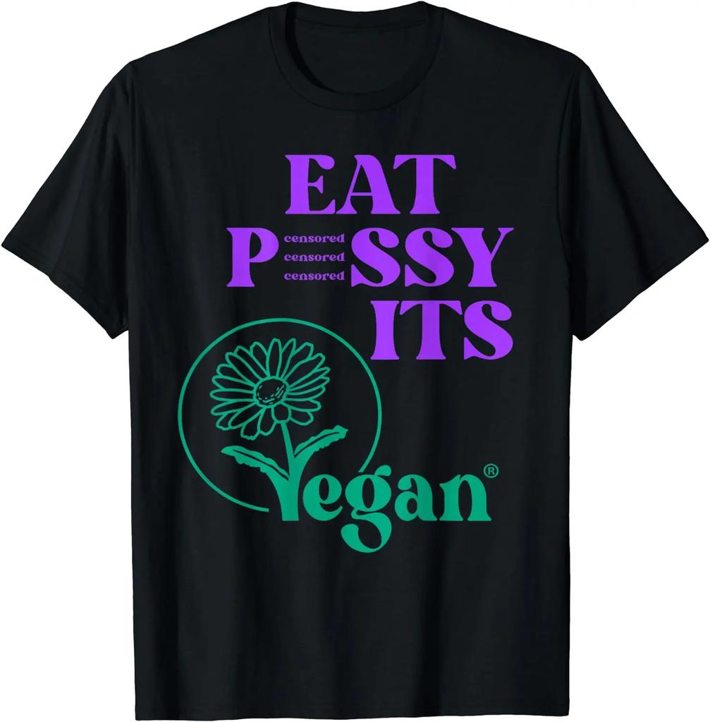 Vegan All Things Proud Vegan Personality Simple Cartoon Custom Printed T-shirt Men High Quality Printed Classic Street Top Men