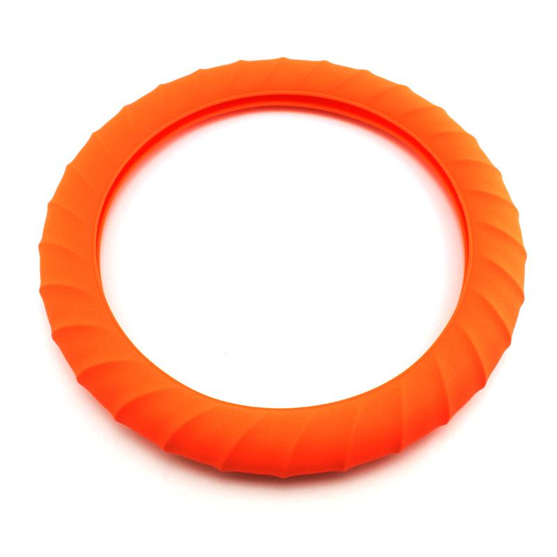 Автомобильный многоцветный универсальный кожаный мягкий силиконовый чехол на руль, авто силиконовая перчатка на руль, мягкий чехол для автомобиля