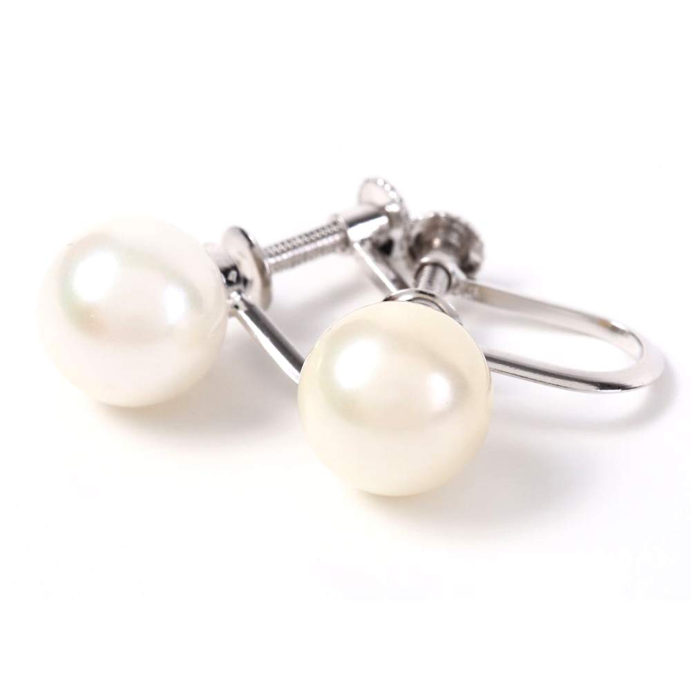 PLUSTER Pearl Earrings Pearl For Popular Single SV925 Pearl Earrings SV925 Uwajima Pearl Akoya Pearl Wedding Graduation Ceremony Entrance Ceremony