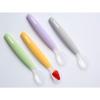 Petit Nube Silicone Baby Food Spoon 2p + Case, GREEN, YELLOW, 1 Set, Korean Popular Tableware