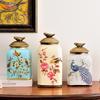 New Chinese Creative Handmade Ceramic Home Furnishing Living Room  Decorative Storage Hallway Storage Tank
