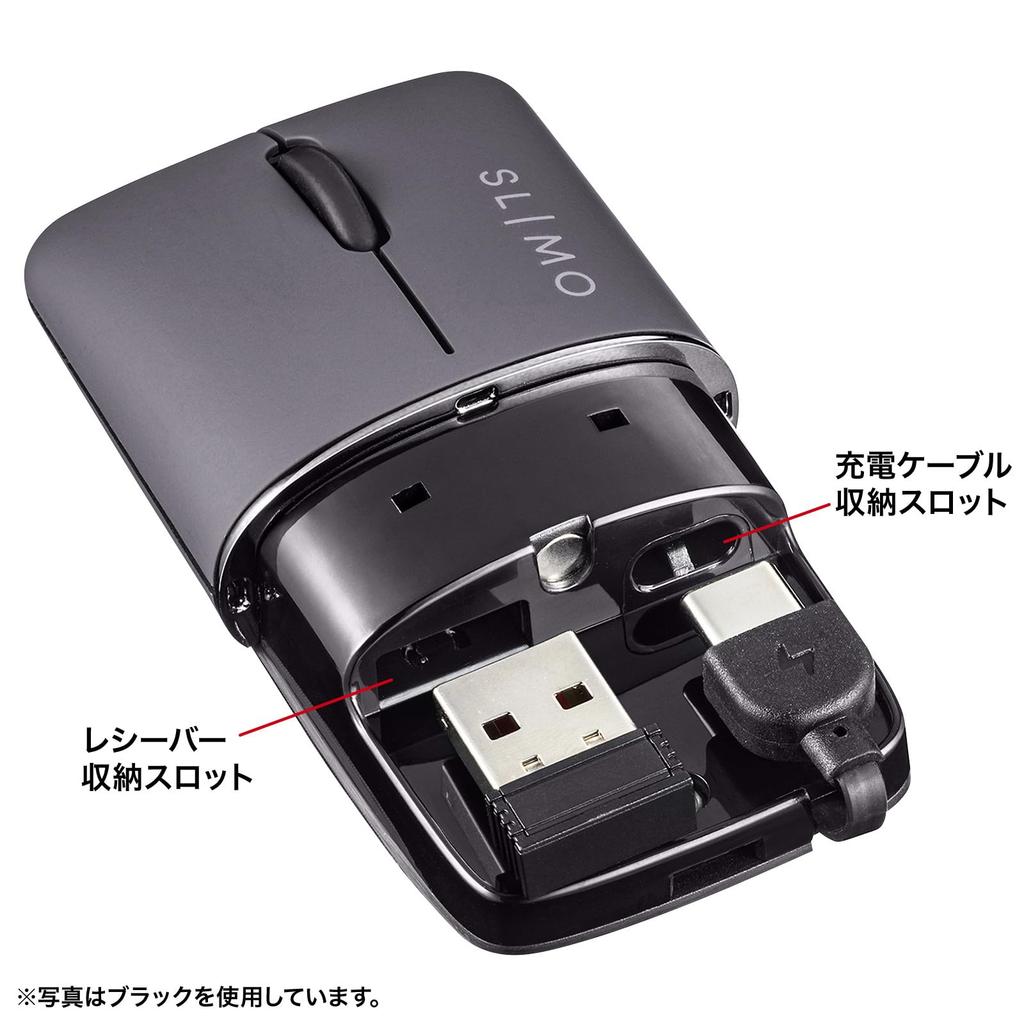 SANWA SUPPLY Беспроводная комбинированная мышь Silent Wireless Blue LED, тонкая, SLIMO/зеленая (перезаряжаемый) MA-WBBS310G