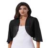 Women's Elegant Bolero 3/4 Sleeve Chiffon Cardigan Wedding Party Bridal Dress Cover Ups