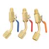 Air Conditioning Refrigerant Angled Compact Ball Valve Brass for R134A R410A R22 and R12 Charging Hoses Or Manifold