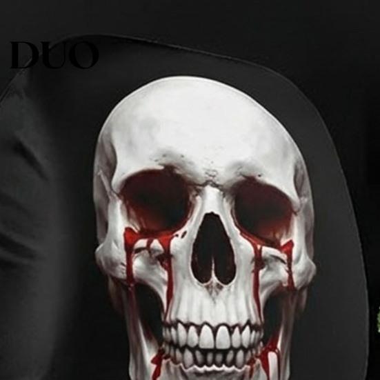 Car Seat Headrest Covers 2Pcs Halloween Scary Covers, Universal Auto Decorations Protector Interior Decoration Accessories for Cars SUVs Trucks Horror