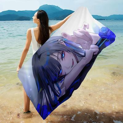Ado Kyogen X Uta Anmie Microfiber Blanket Quick Drying Beach Towels Oversized Printing Super Absorbent Pool Towel Blanket
