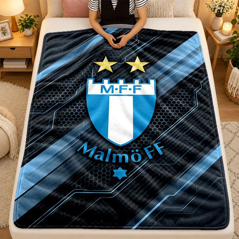 Фланелевое одеяло Malmö FF Теплое мягкое плед для использования дома на диване кровати гостиной
