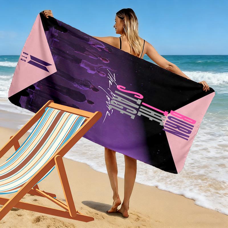 Vibrant Youth Energy beach towel Beach towel for vacation photos soft quick-drying swim towel seaside Outdoor pool towel printing Comfort