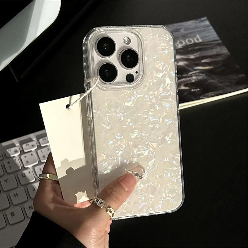 Роскошный блестящий чехол с лазерным узором для iPhone 11 12 13 14 15 16 Pro Max Plus, мягкий противоударный чехол IMD