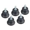 5 Pieces Office Chair Glides Bell Black Wheel Stopper Foot Pads Short Profile Furniture