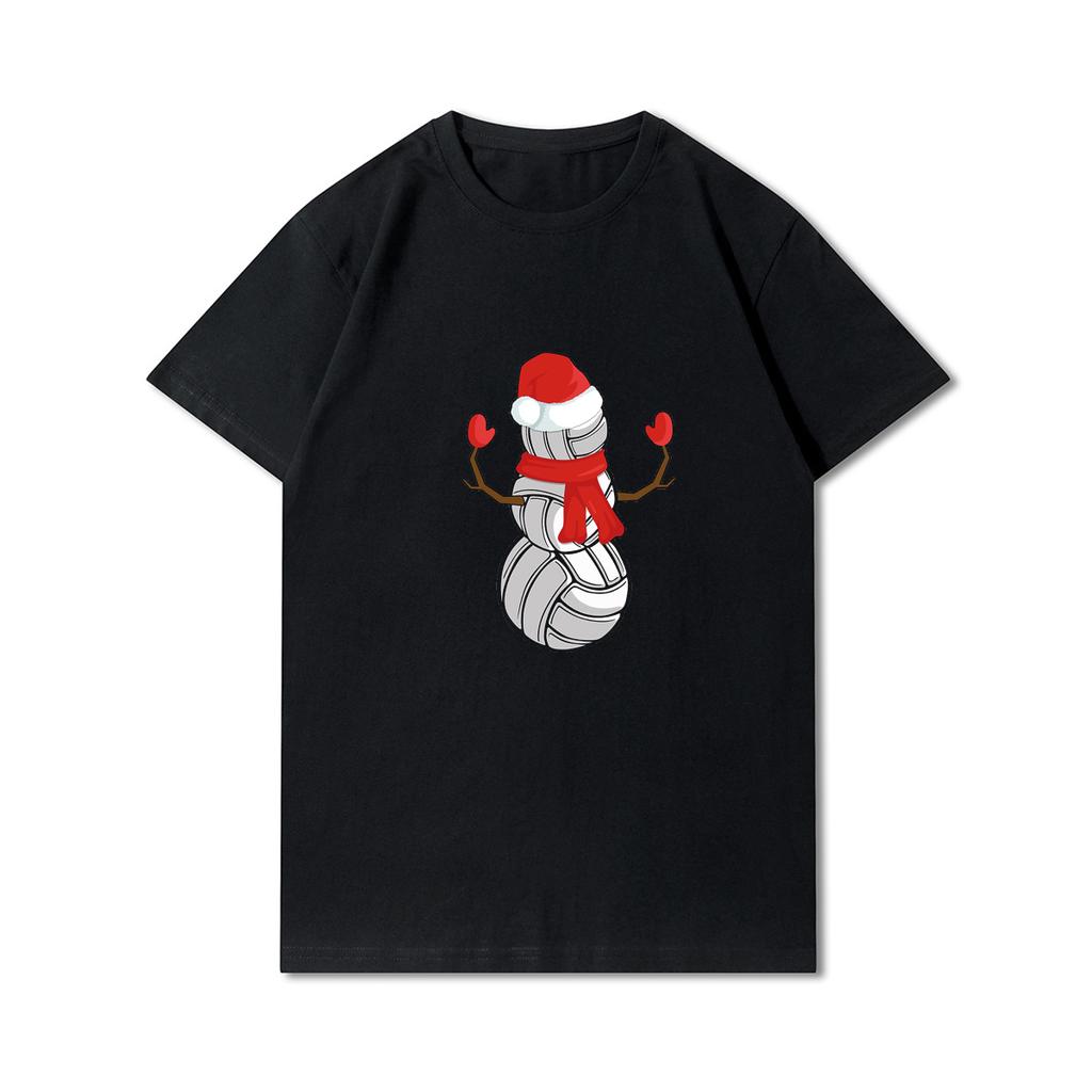 Plus Size Printed Men T Shirts O-Neck Volleyball Heartbeat Volleyball Player Short-Sleeves Tops