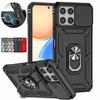 Для Honor X8 4G 2022 Чехол Сдвижная защита объектива Кольцо-подставка Бронированный Противоударный Фунда Для Хонор Хонер X8 X 8 ХонорХ8 4G 6.7" Задняя крышка