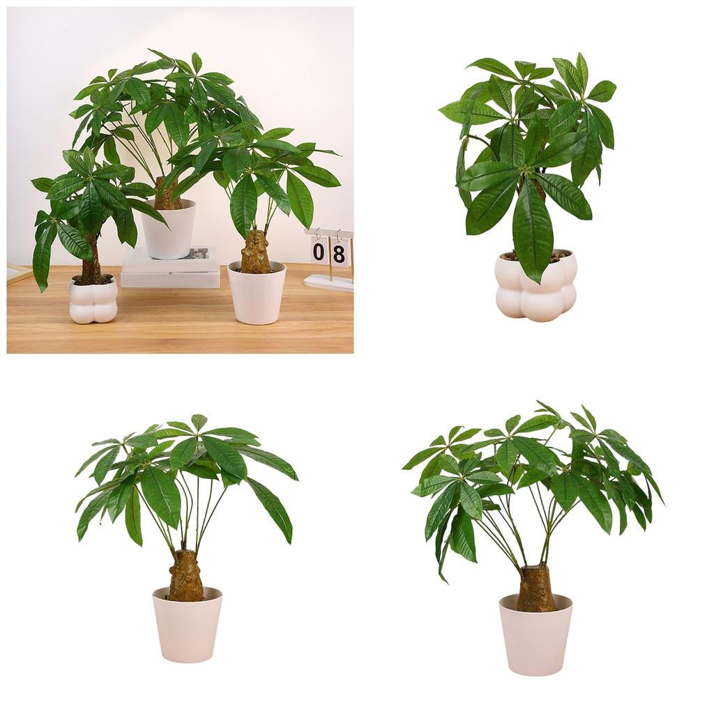 Реалистичное украшение в виде растения бонсай, искусственное денежное дерево в горшке для офисного стола, гостиной, кухонной столешницы