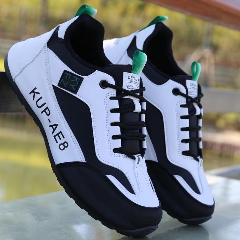 Бренд 2025 Мужские водонепроницаемые кожаные кроссовки - Универсальная повседневная обувь для путешествий на весну и осень