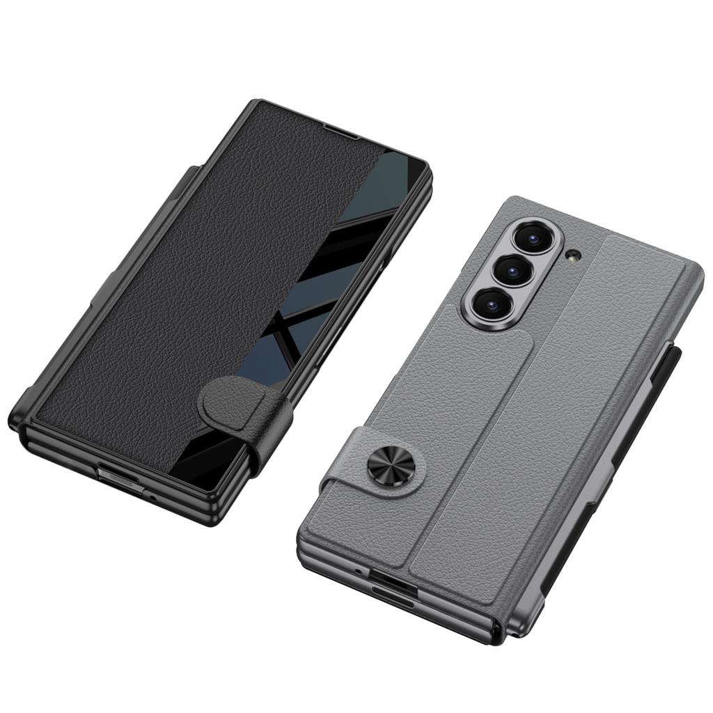 Чехол для мобильного телефона Samsung ZFold7, деловой, складной экран, ZFold6, откидная крышка, пленка, интегрированный слот для ручки, кожаный чехол