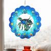3D Animal Wind Spinner Decoration with Hook Indoor Outdoor Garden Yard Porch Colorful Turtle Butterfly Rooster Dragonfly Flower Wind Chime Hanging