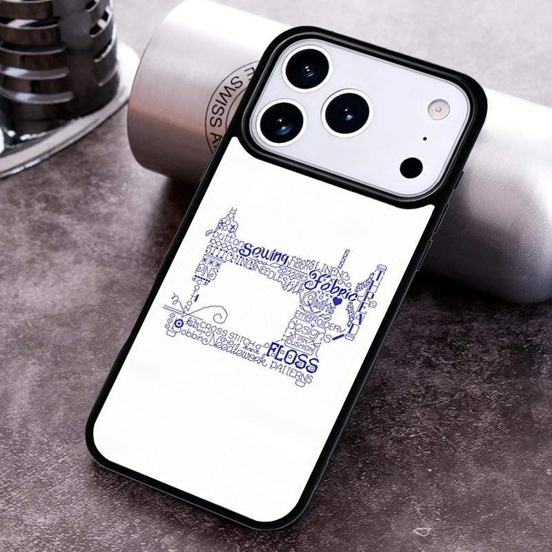 Чехол для телефона с принтом швейной машинки для iPhone 17, 16e, 15, 14, 13, 12, 11, Mini, Pro, MAX, мягкий силиконовый чехол