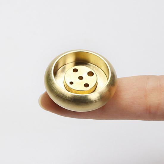 Incense Burner Brushed 5 Holes Surface Anti-oxidation Compact Detachable Brass Stick Holder for Home