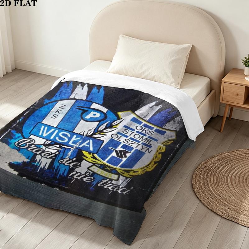 Wisa Pock Print Flannel Blanket, High quality Comfortable for All Seasons, Home Decor, Warmth and Comfort, Perfect for Christmas Gifts