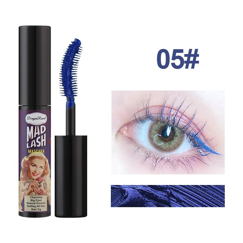 6 Color Mascara Waterproof Slim Natural Curling Volumizing Color Mascara Stage Makeup Sensation Eye Lashes Brush Beauty