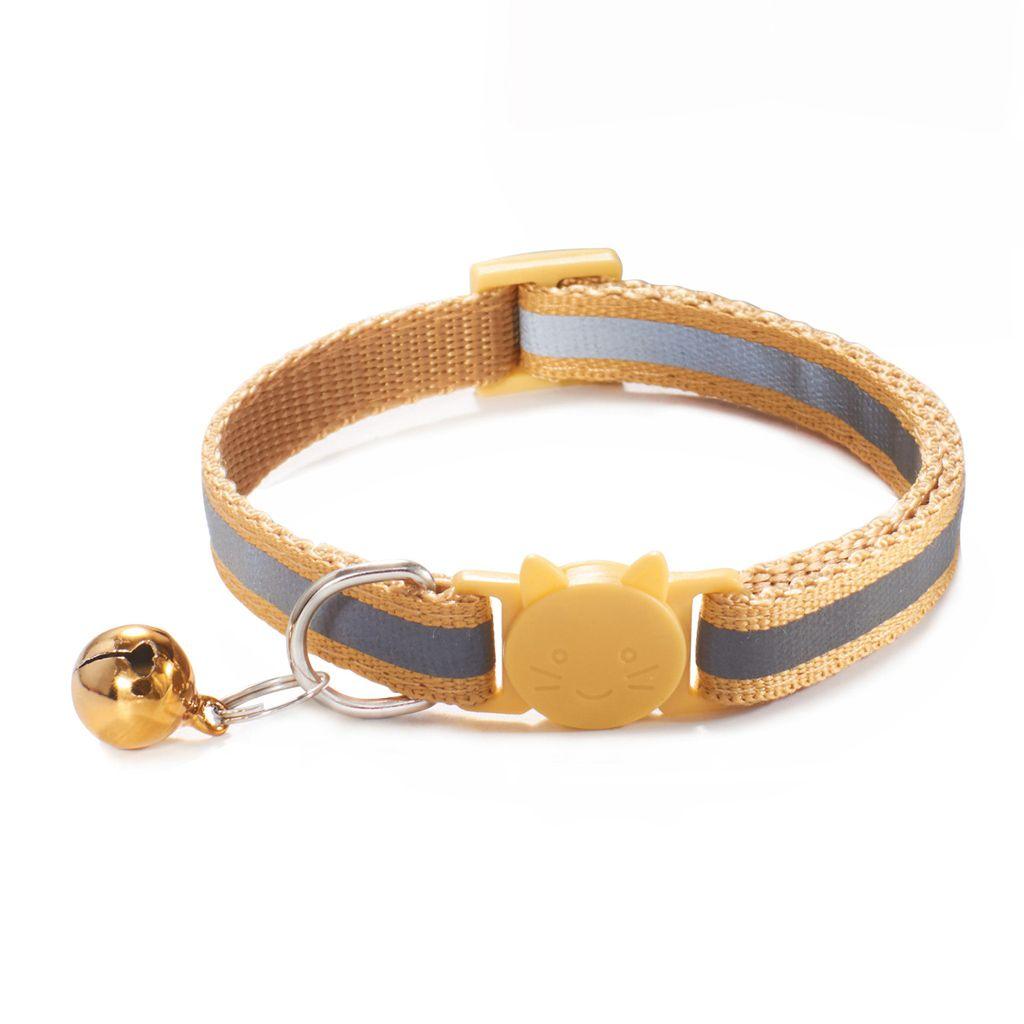 Adjustable Size Reflective with Bells Cat Neck Strap Cat Collar Pet Accessories Kitten Decor