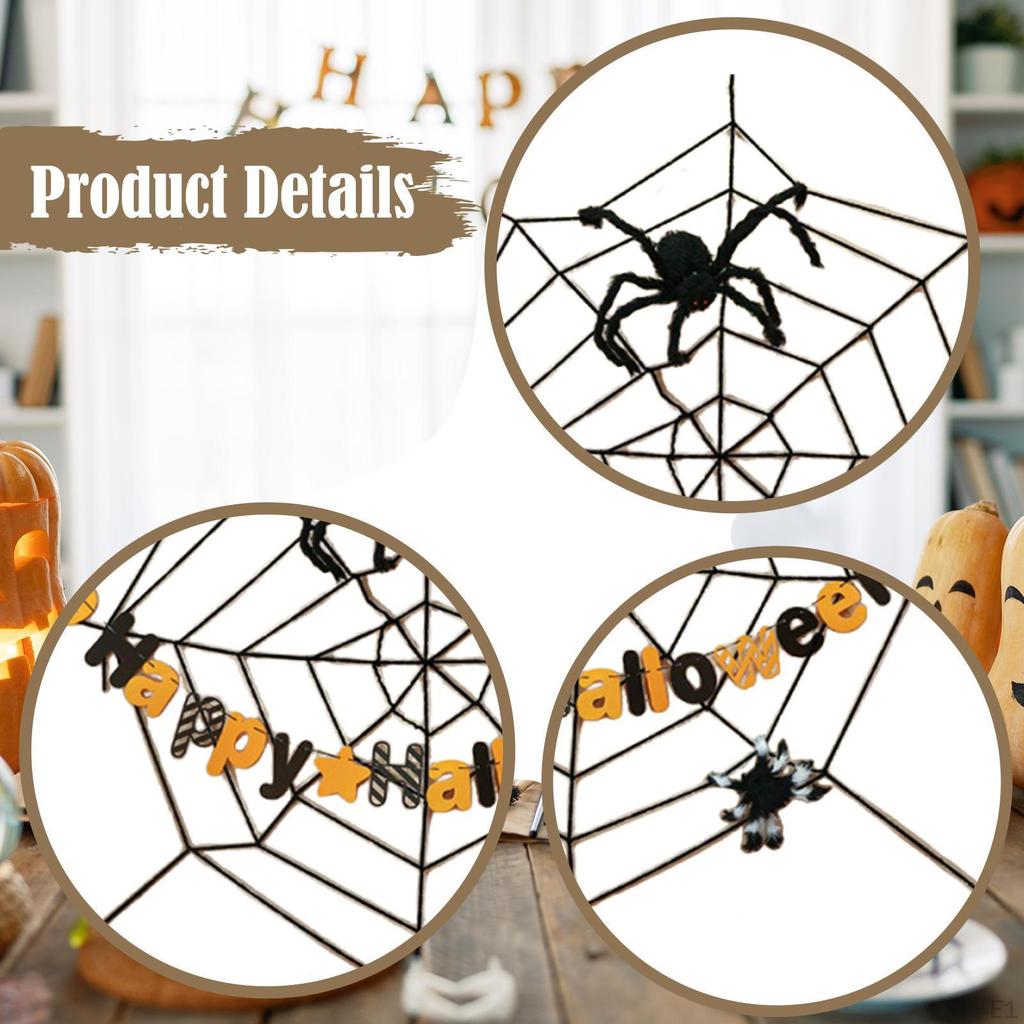 Halloween Spider Web Decoration Backdrop Versatile Creative Hanging Ornament Decor for