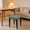 Solid Color Chair Seat Cover Leaf Stool Cover Universal Fiit Stool Case  for Square Chairs