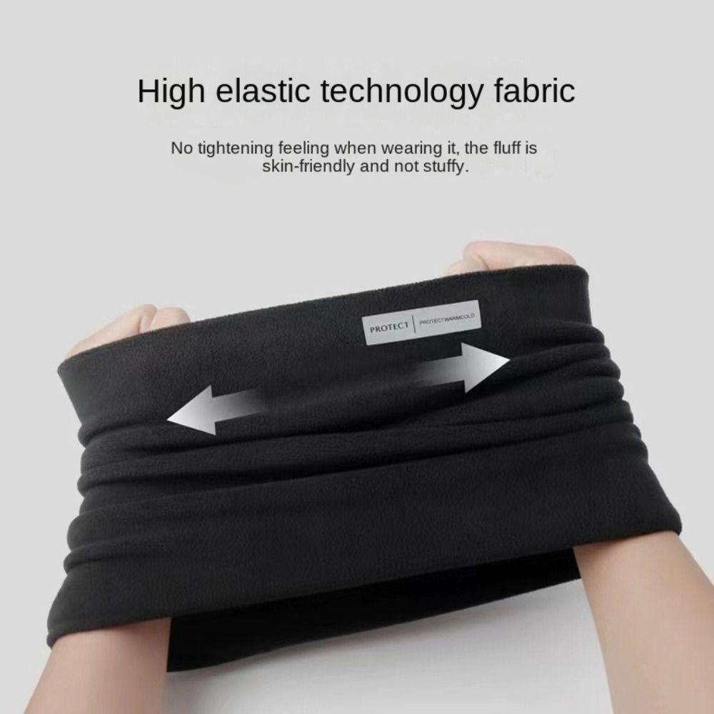 Solid Color Neck Scarf Velvet Cycling Scarf Warm Neck Protection Neck Warmer Cycling