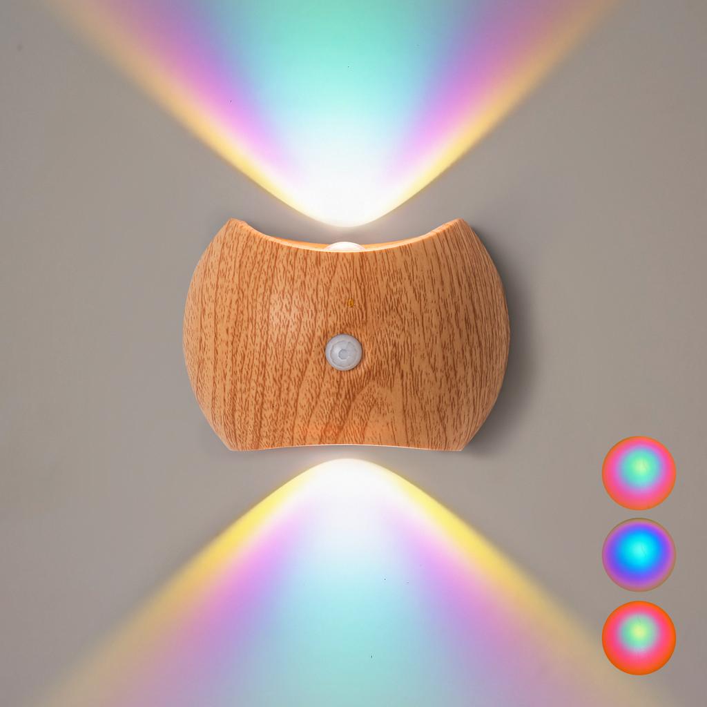 Modern Smart Home Decor USB Rechargeable Neon Rgb Night Lights Wireless Magnetic Motion Sensor Stairways Bedside LED Wall Lights