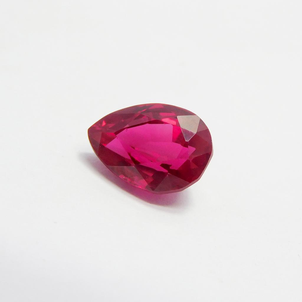Natural Red Ruby Loose Gemstone 4.65 ct Pear Cut Flawless for Jewelry Making and Gem Collections