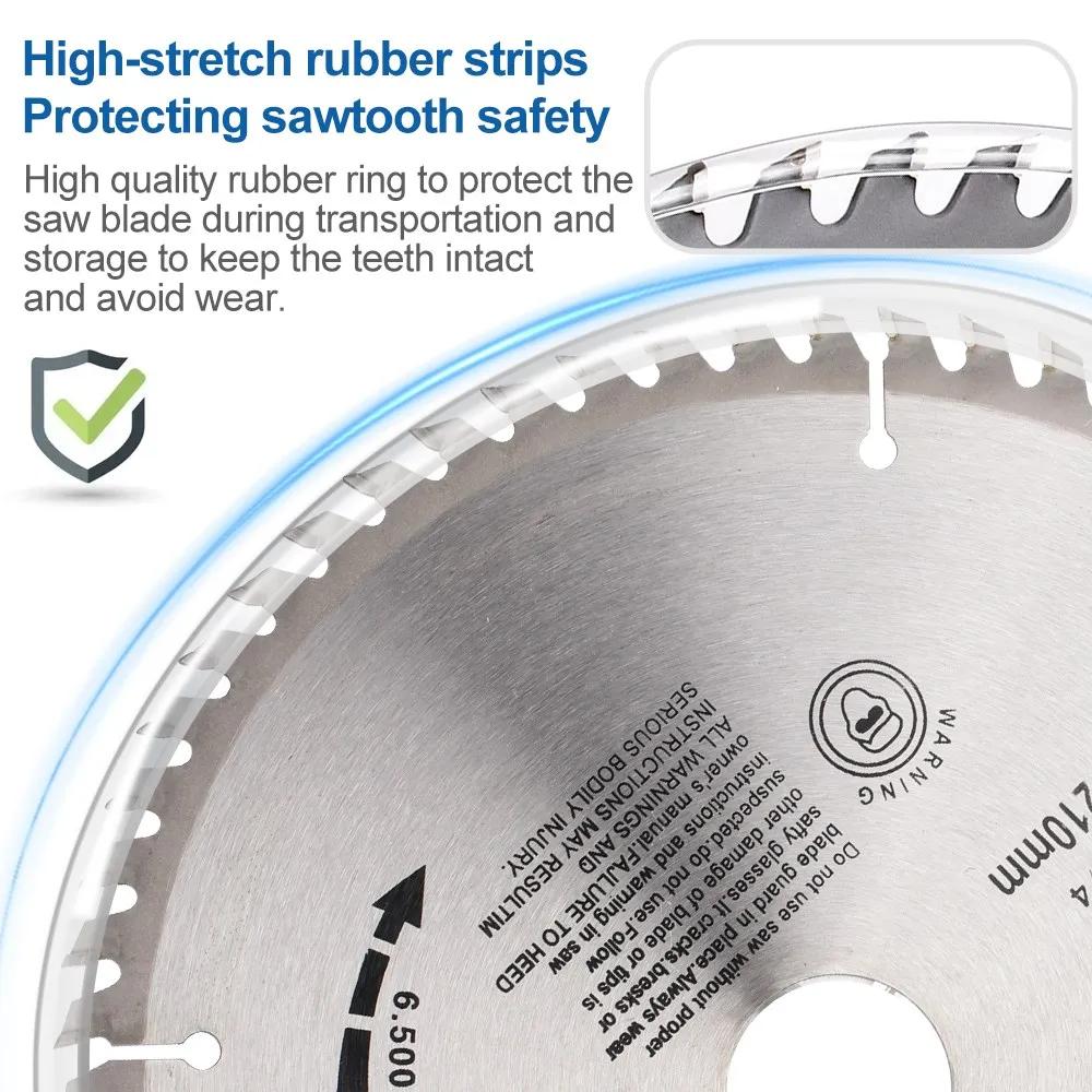 Пильный диск TCT 210 мм для деревообработки 24T/48T/60T/80T, Диск для резки дерева с твердосплавными напайками, Инструменты для деревообработки