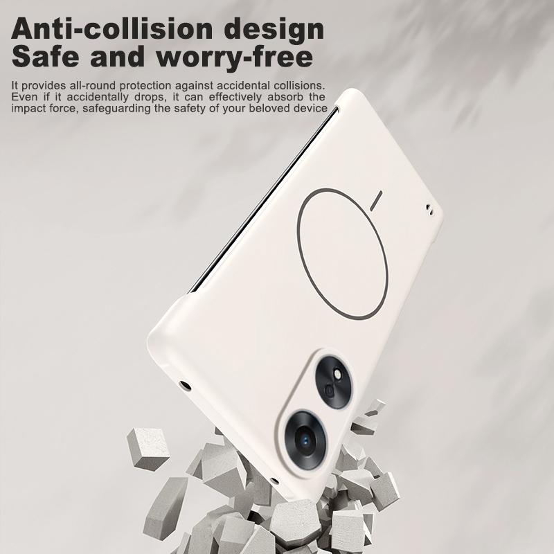 Ультратонкий безрамочный магнитный чехол для OPPO A1 A98 A58 4G A55 A54 A18 A38 A17 A17K Magsafe Жесткий ПК Матовый чехол-накладка Funda