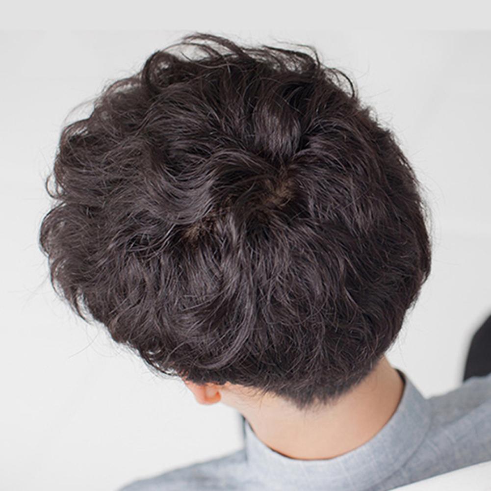 Синтетический Красивый Мужской Короткий Кудрявый Парик Корейский Аккуратный Стиль с Чёлкой Парик Шапочка для Головы Инструменты для Укладки Волос