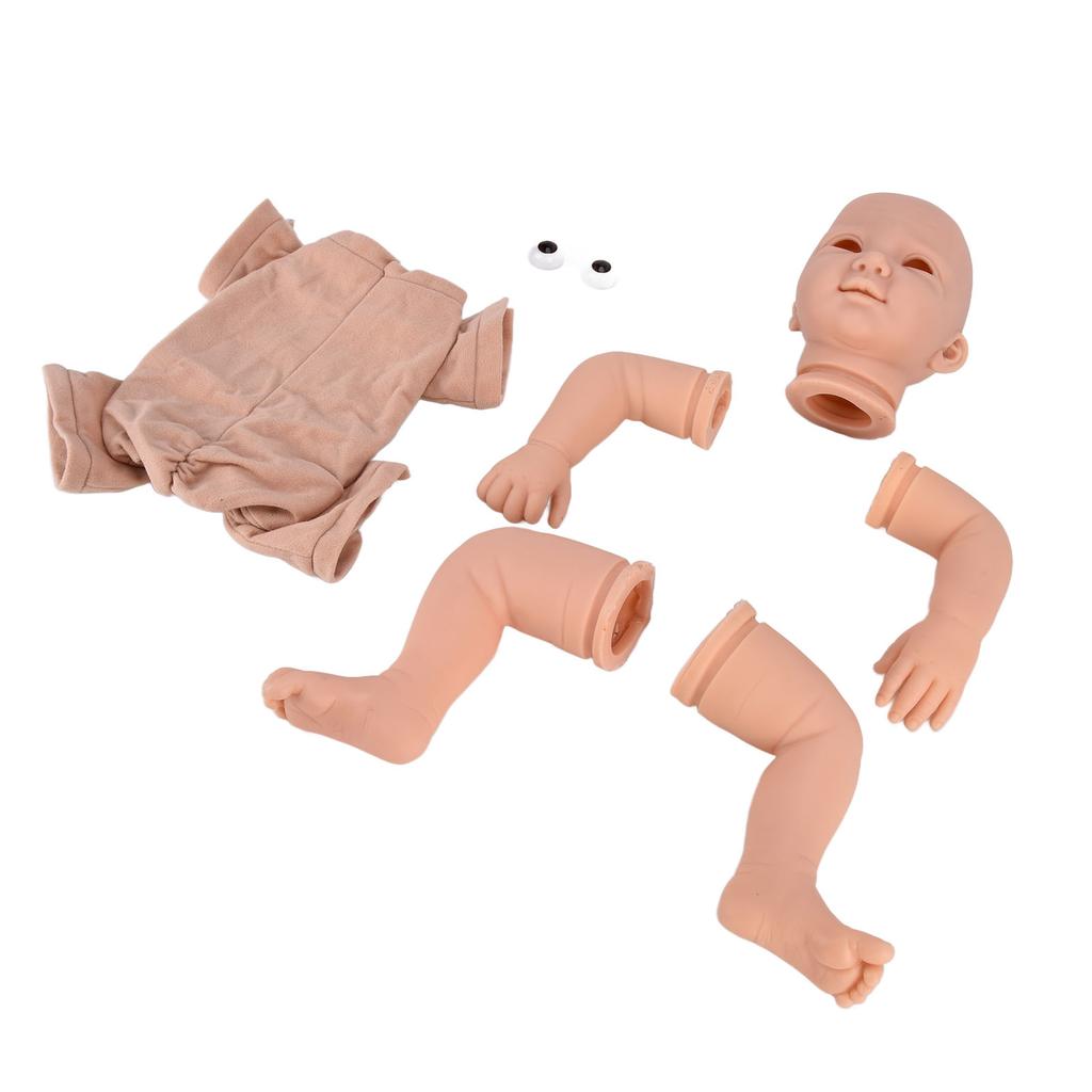 21 Inch Reborn Doll Kit Soft Vinyl Simulated DIY Unpainted Baby Doll Parts Mold Accessories for