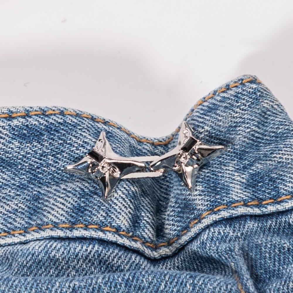 Fixed Waist Buckle Adjustable Belt Buckles New Jeans Buttons Dress Decoration