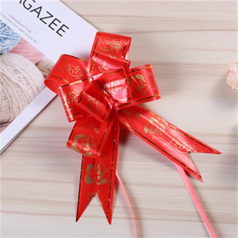 Bowknot Fruit Basket Bow Flower Wedding Ribbon Wedding Ribbon Handle Decorative Handmade Car Door