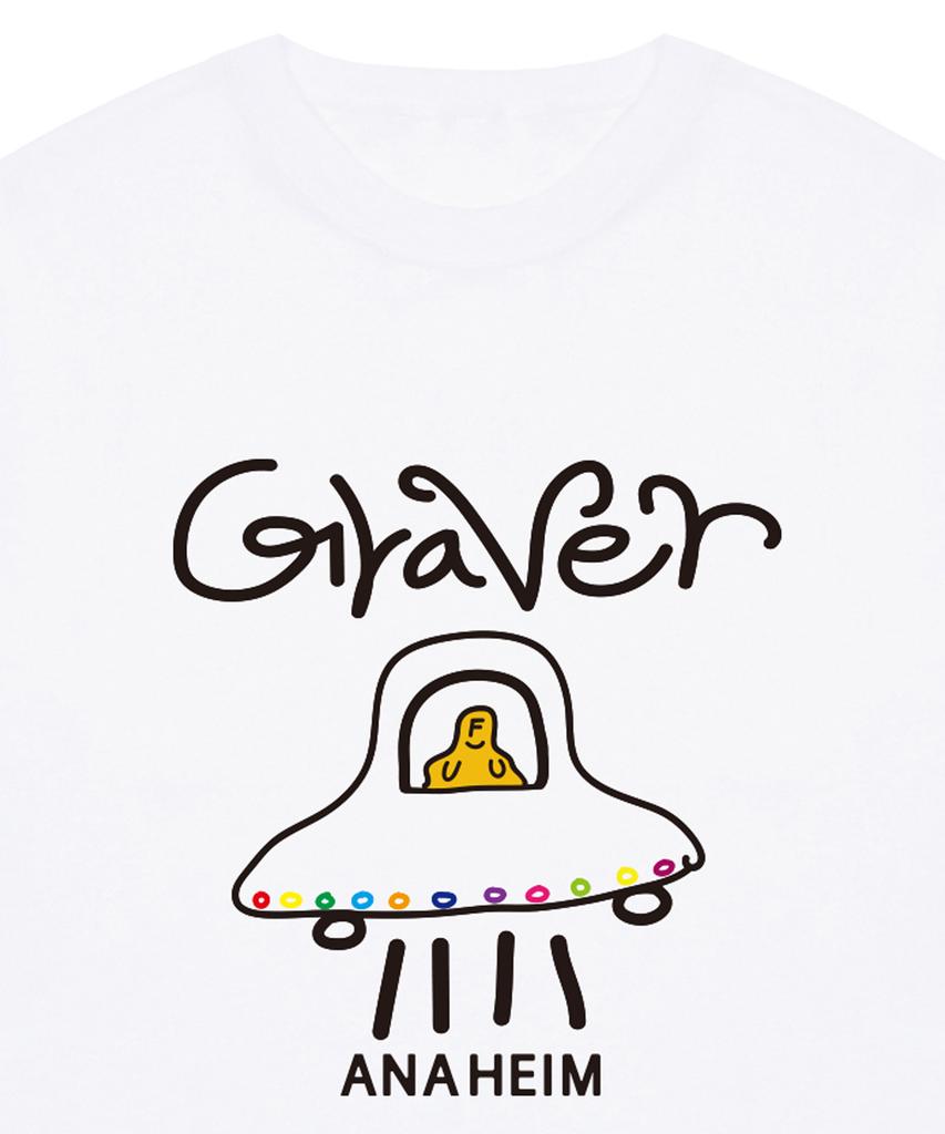 GRAVER [Унисекс] Футболка с коротким рукавом 'Ufo Smile'_Белый