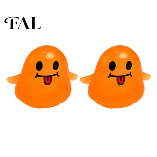 Office Desk Stress Relievers Halloween Spooky Ghost Squeeze Toy, Glitter Relief Portable Fidget Toy Tongue-out Sensory for Home School Cartoon Toys