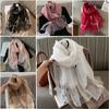 90x90cm Luxury Pearl Scarf Pearl Bandana Women Beach Shawl