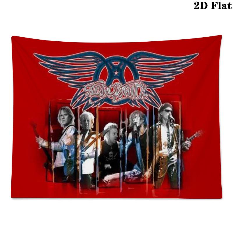 Постер Группы Aerosmith Настенный Гобелен Эстетичный Настенный Подвес Печатная Тканевая Покрывало Декоративные Гобелены для Спальни Гостиной Домашний Декор