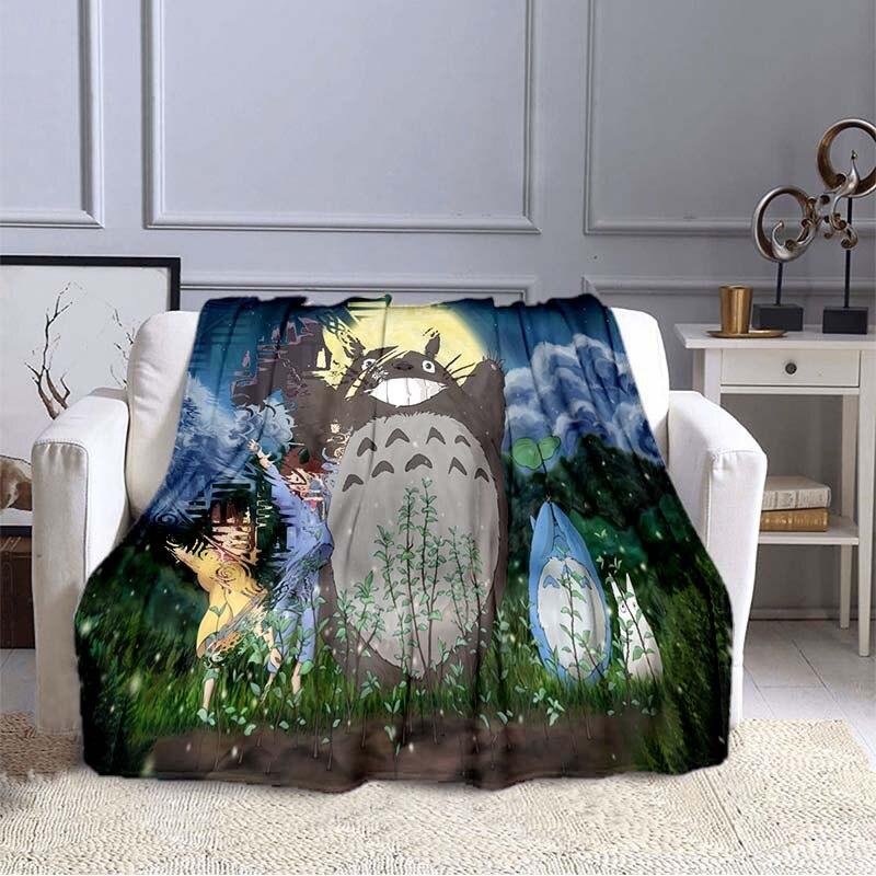 Японский Amime Тоторо Мой сосед Тоторо мультфильм 3D мягкое одеяло легкое фланелевое одеяло