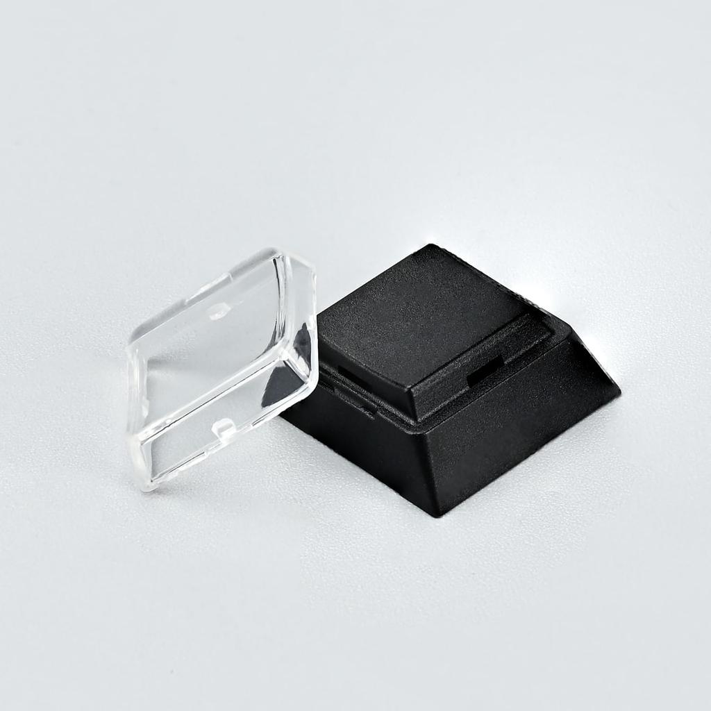 BTXETUEL Мгновенные двухслойные колпачки для клавиш с прозрачными защитными колпачками для самостоятельного изготовления съемных наклеек и вырезания из бумаги, совместимые с переключателями Cherry MX