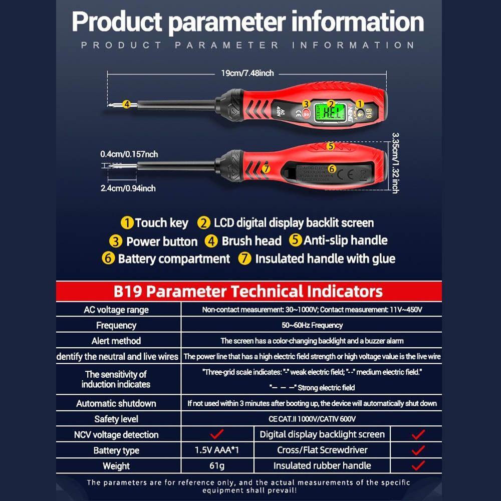 Buzzer Alarm Voltage Detector Pen Color Light Display Breakpoint Finder  Electrician Tool