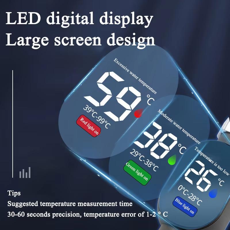 Гидромассажная ванна Монитор температуры воды Электрический светодиодный дисплей Домашние смесители для душа Термометр для воды Измеритель температуры для купания