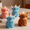 Highland Cow Shaped Silicone Candle Mold Reusable Animal Plaster Resin Crafts Mould for DIY Handmade Candles