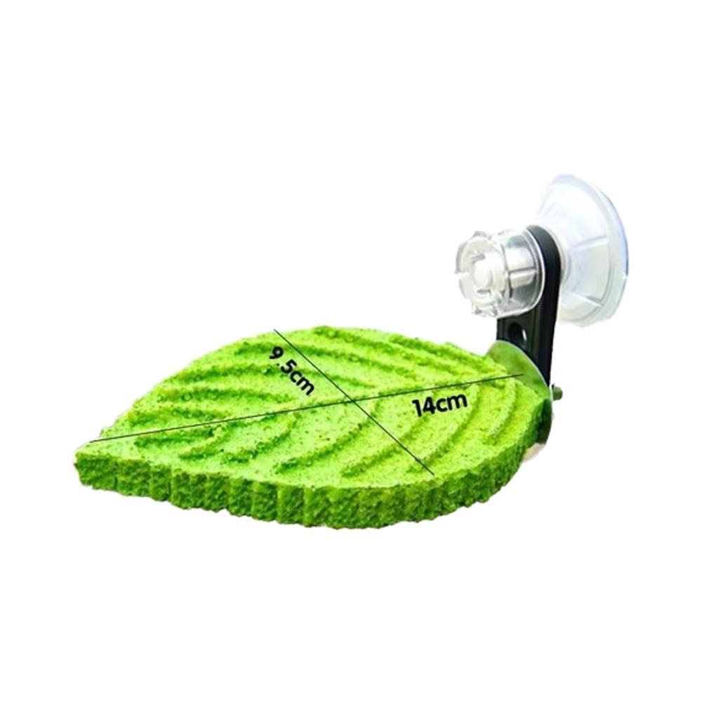Multi-Color Leaf Textured Parrot Perch - Suction Cup Non-Slip Resin Stand & Nail Grinding Perch